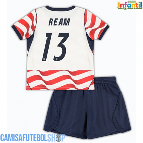 Camisa de time de futebol Estados Unidos Tim Ream #13 Replicas 1º Equipamento Infantil Mundo 2026 Manga Curta (+ Calças curtas)